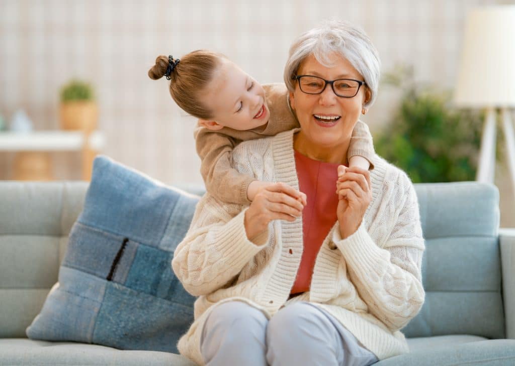 nice girl and her grandmother